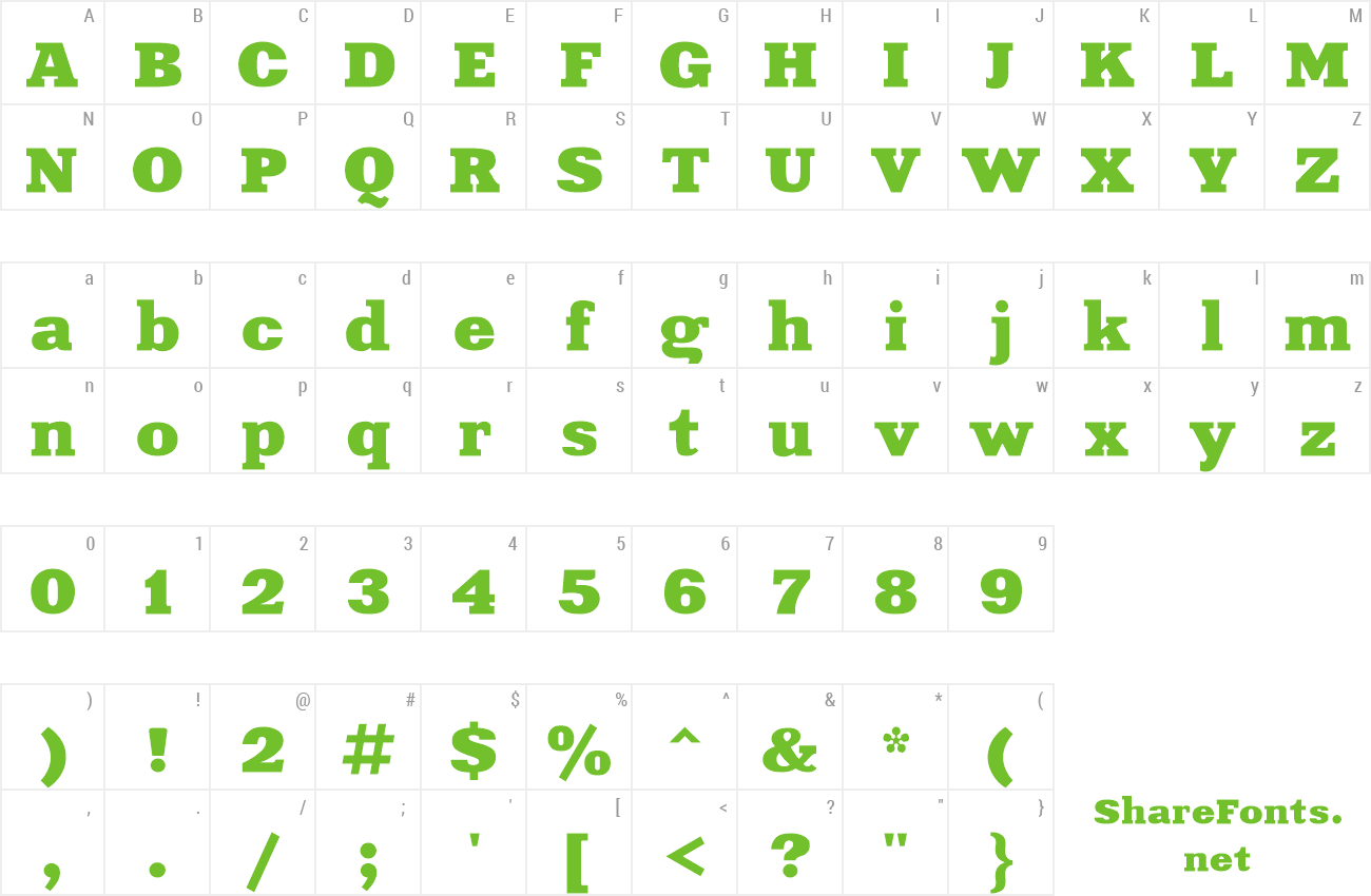 Font XeniaCondensedC preview